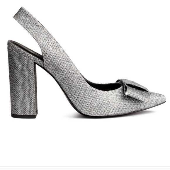 h&m silver heels